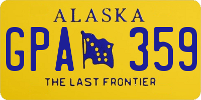 AK license plate GPA359