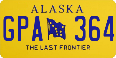 AK license plate GPA364