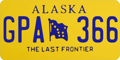 AK license plate GPA366