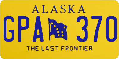 AK license plate GPA370