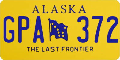 AK license plate GPA372