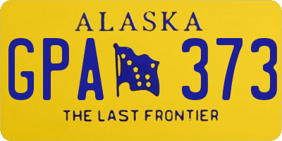 AK license plate GPA373