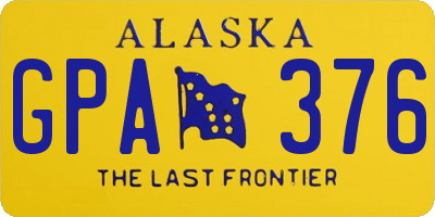 AK license plate GPA376