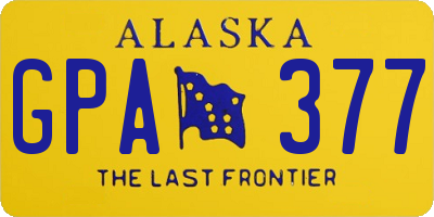 AK license plate GPA377