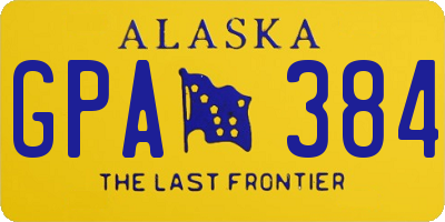 AK license plate GPA384