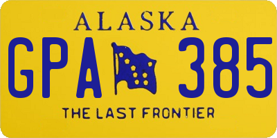 AK license plate GPA385