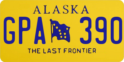 AK license plate GPA390