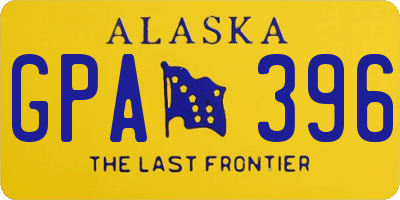 AK license plate GPA396