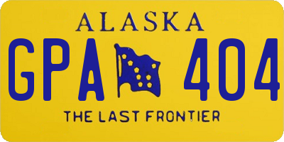 AK license plate GPA404