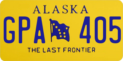 AK license plate GPA405