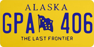 AK license plate GPA406