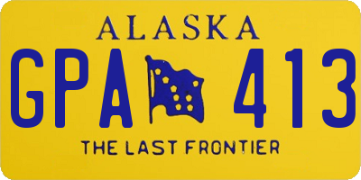 AK license plate GPA413