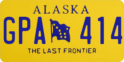 AK license plate GPA414