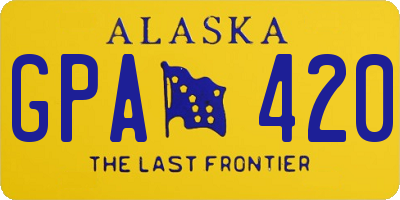 AK license plate GPA420