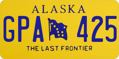 AK license plate GPA425