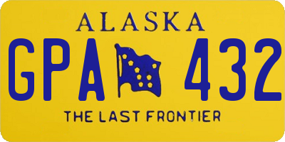 AK license plate GPA432