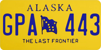 AK license plate GPA443