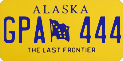 AK license plate GPA444