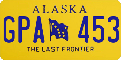 AK license plate GPA453