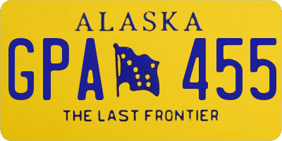 AK license plate GPA455