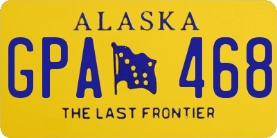AK license plate GPA468