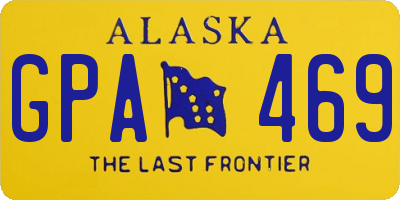 AK license plate GPA469