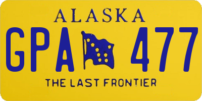 AK license plate GPA477