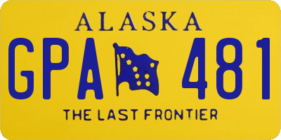 AK license plate GPA481