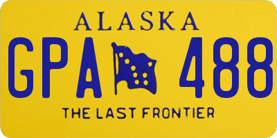 AK license plate GPA488