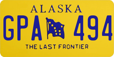 AK license plate GPA494