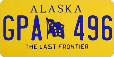 AK license plate GPA496