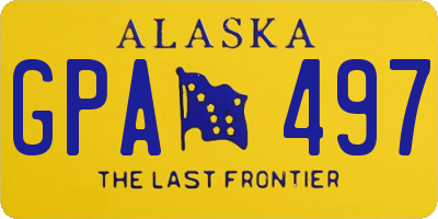 AK license plate GPA497