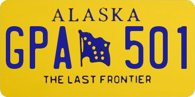 AK license plate GPA501