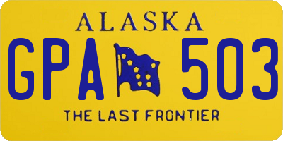 AK license plate GPA503