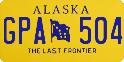 AK license plate GPA504