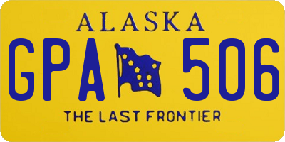 AK license plate GPA506