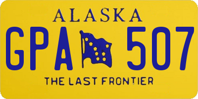 AK license plate GPA507