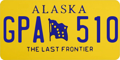 AK license plate GPA510