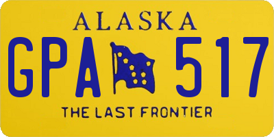 AK license plate GPA517