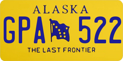 AK license plate GPA522