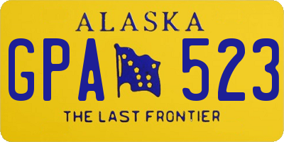 AK license plate GPA523