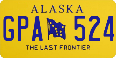 AK license plate GPA524