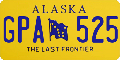 AK license plate GPA525