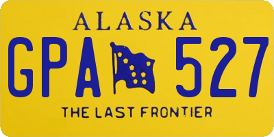 AK license plate GPA527