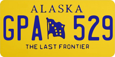 AK license plate GPA529