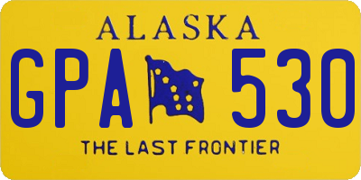 AK license plate GPA530