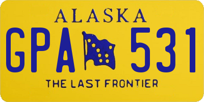 AK license plate GPA531