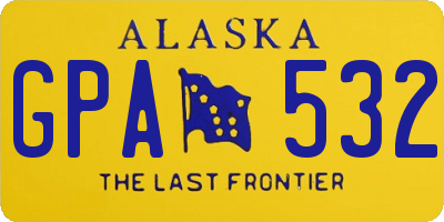 AK license plate GPA532