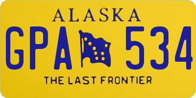 AK license plate GPA534