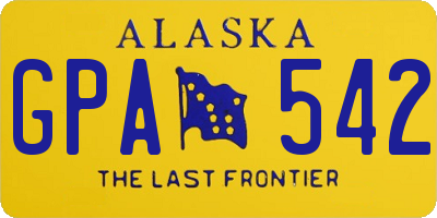 AK license plate GPA542